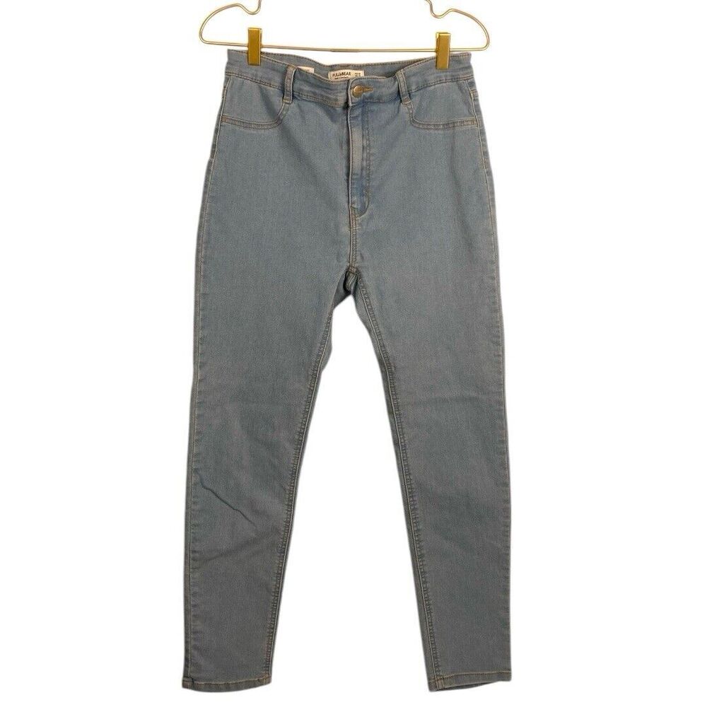Pull & Bear Woman Skinny High Waisted Jeans Blue Size 12 391